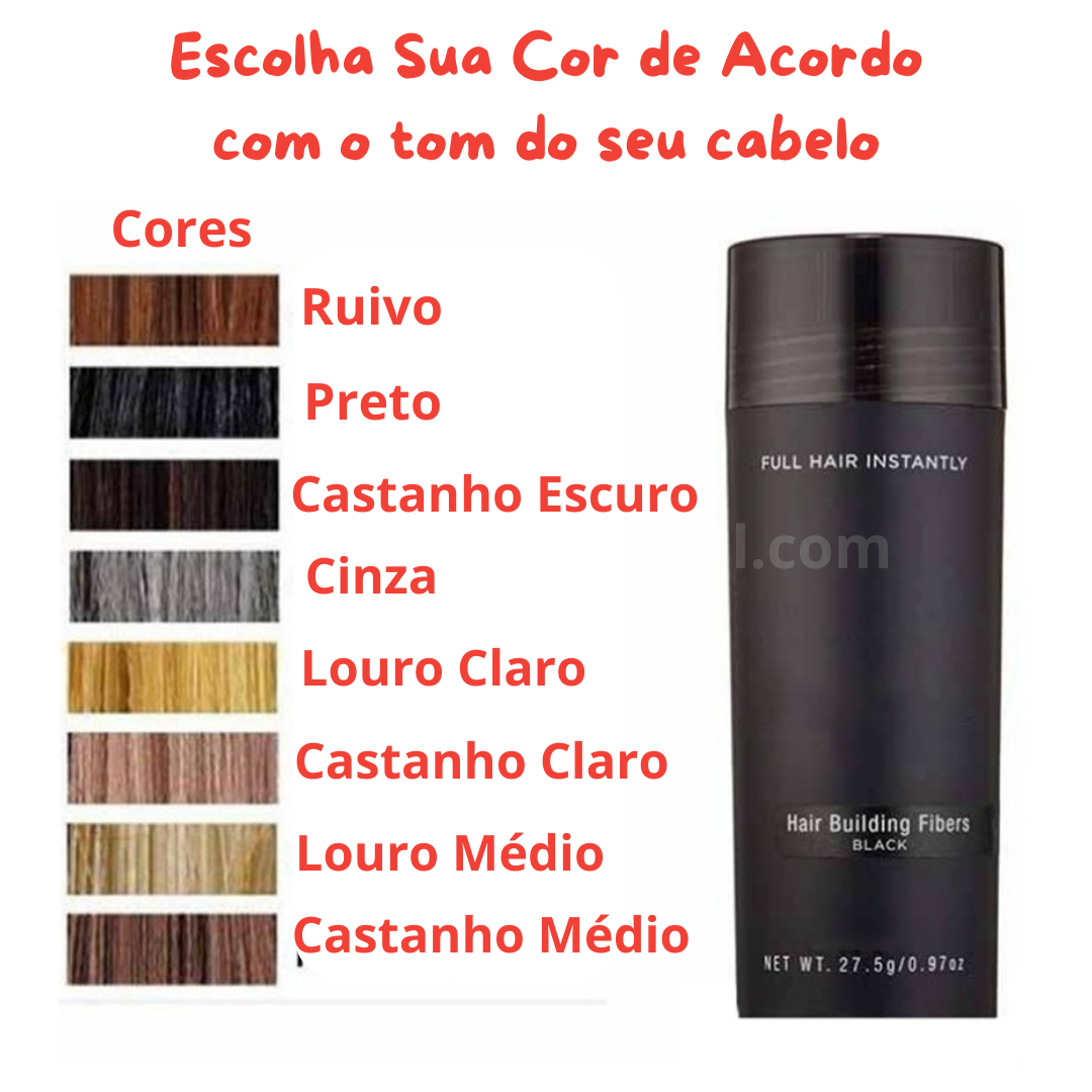 Top Hair - Maquiagem capilar em Pó - Com Queratina - tintura em pó, maquiagem de cabelo, maquiagem de cabelo em pó