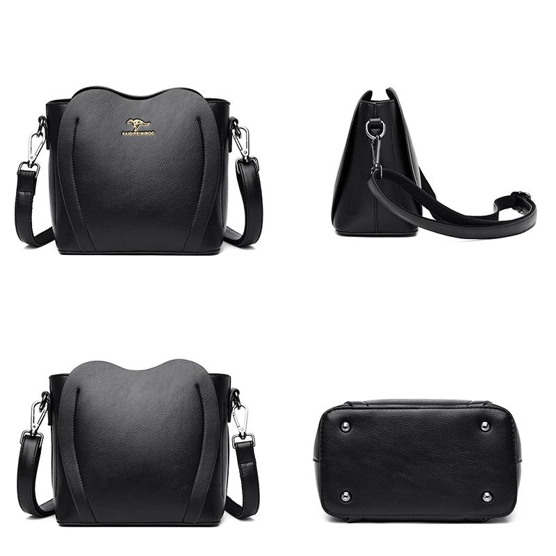 Bolsa crossbody de couro macio para mulheres, bolsa de luxo, designer feminina, bolsa de mão casual, ombro, bolsa de couro legítimo, bolsa transversal