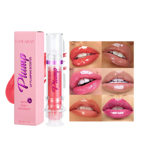 Brilho Labial Transparente Hidratante, Líquido Plumping Durável, Frutas, Mel, Óleo, Hidratante, Esfoliante, Bálsamo, aumento de lábios, gloss com acido hialurônico