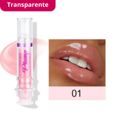 Brilho Labial Transparente Hidratante, Líquido Plumping Durável, Frutas, Mel, Óleo, Hidratante, Esfoliante, Bálsamo, aumento de lábios, gloss com acido hialurônico