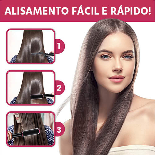 escova alisadora de cabelo 5 em 1, Escova alisadora de cabelo 3 em 1, Escova alisadora, Chapinha, promoção chapinha, escova elétrica