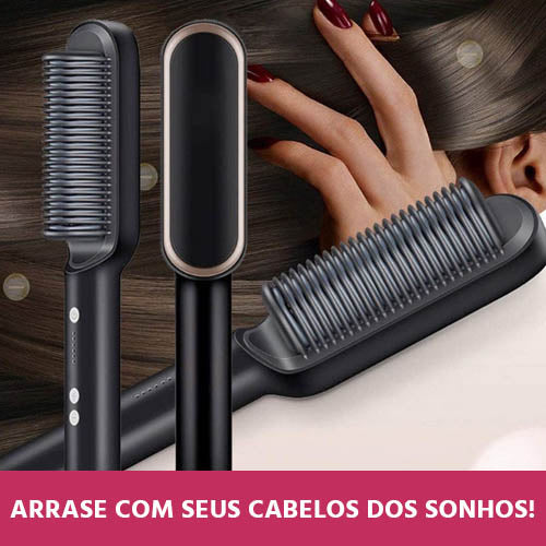 escova alisadora de cabelo 5 em 1, Escova alisadora de cabelo 3 em 1, Escova alisadora, Chapinha, promoção chapinha, escova elétrica