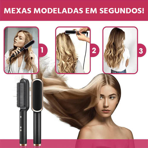 escova alisadora de cabelo 5 em 1, Escova alisadora de cabelo 3 em 1, Escova alisadora, Chapinha, promoção chapinha, escova elétrica